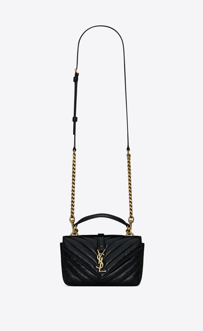 Saint Laurent Women Mini College Leather Shoulder Bag