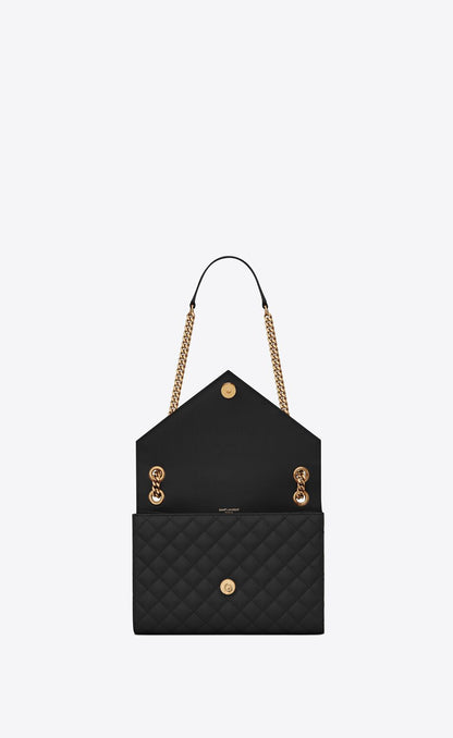 Saint Laurent Women Medium Envelope Quilted Leather Bag