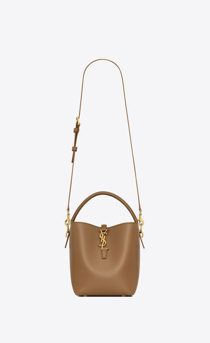 Saint Laurent Women Small Le 37 Leather Bucket Bag