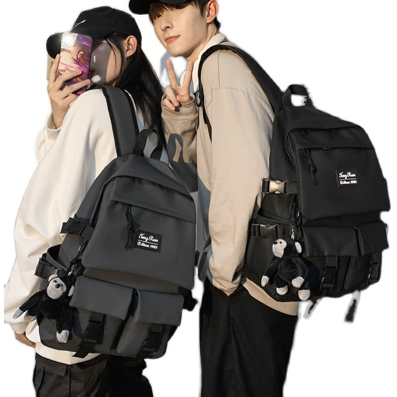 Gothslove Multi-pocket Black Backpacks for Men Large Capacity School Backpacks 15.6 Inch Laptop Backpacks Collegiate Bookbag