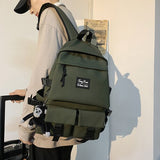 Gothslove Multi-pocket Black Backpacks for Men Large Capacity School Backpacks 15.6 Inch Laptop Backpacks Collegiate Bookbag