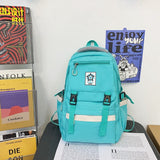 Gothslove Black backpack Large Capacity Waterproof Nylon school backpacks for teens Schoolbag For Colleges