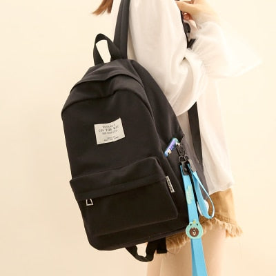 Simple Design Oxford Korea Style Women Backpack  Girls Leisure Bag School Student Book Teenager Useful Travel