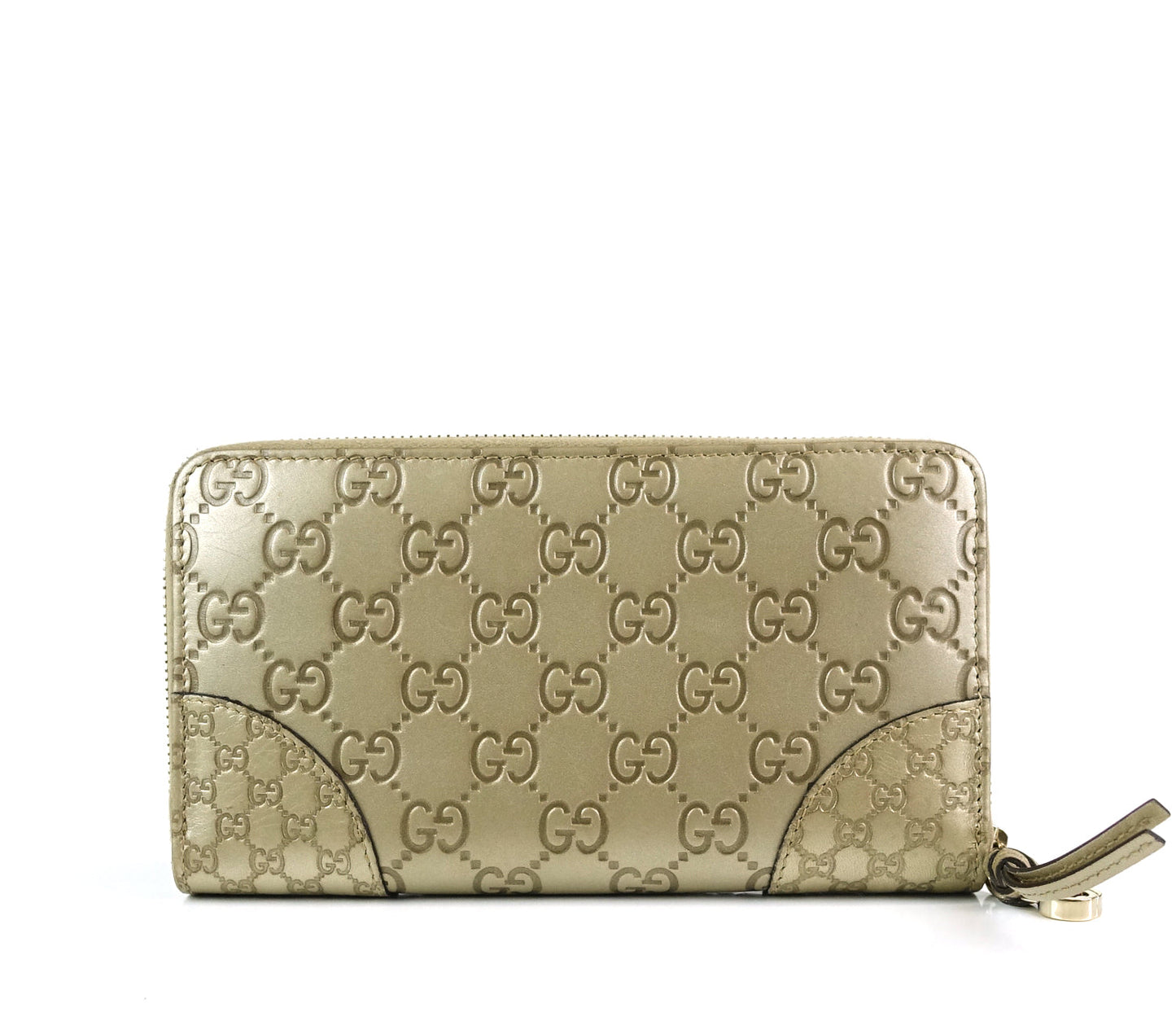 Signature Zip Around Guccissima Leather Wallet