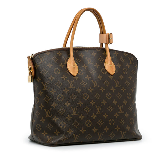 Brown Louis Vuitton Monogram Lockit MM Tote Bag