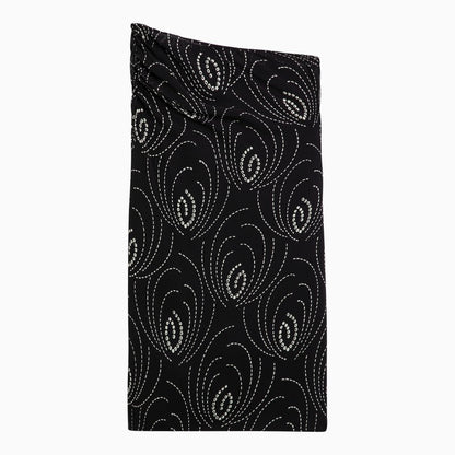 Prada Black Printed Skirt In Georgette Women