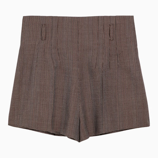 Prada Tobacco-Coloured Wool Shorts Women