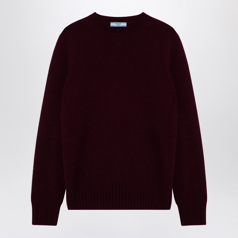 Prada Amaranth Wool And Cashmere Sweater Women