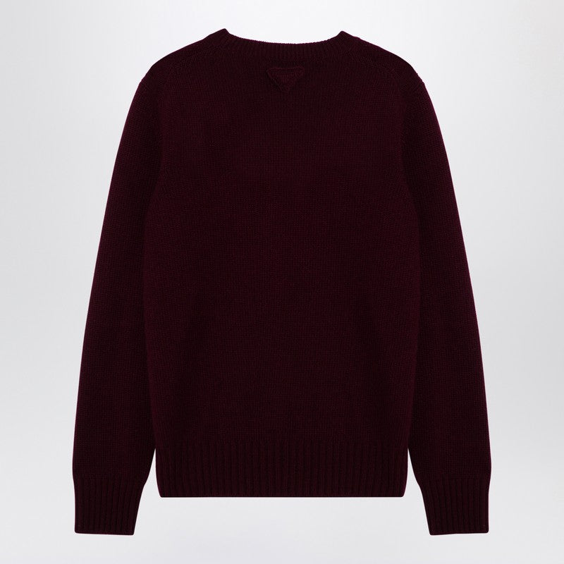 Prada Amaranth Wool And Cashmere Sweater Women