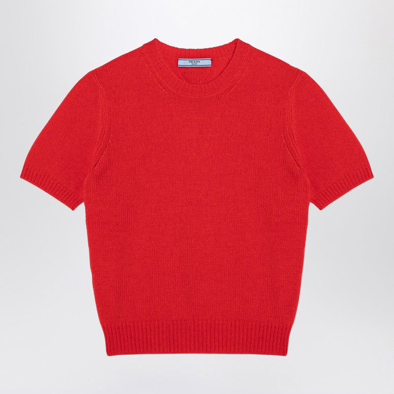 Prada Fire Red Cashmere Sweater Women