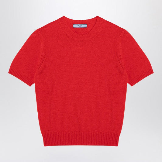 Prada Fire Red Cashmere Sweater Women