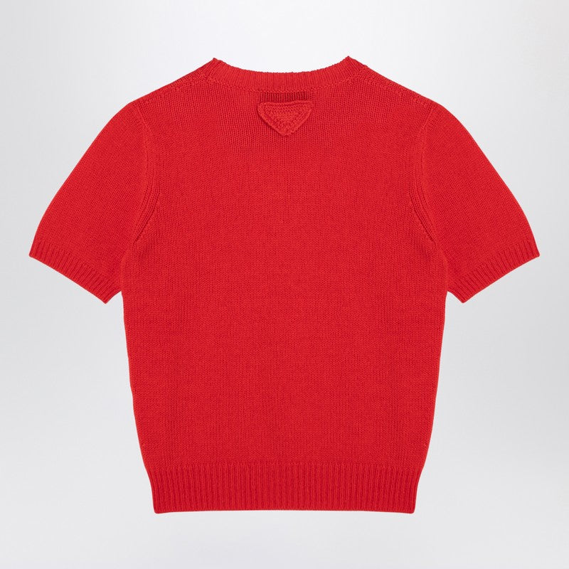 Prada Fire Red Cashmere Sweater Women