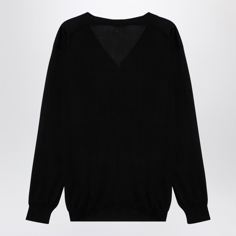 Prada Black Cardigan In Recycled Silk Women