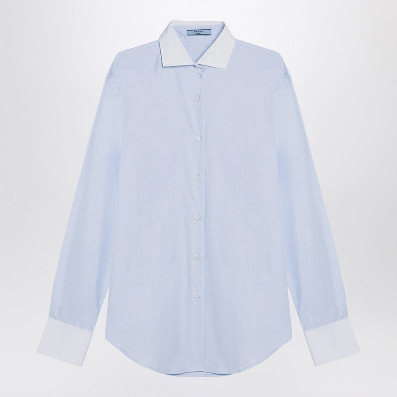 Prada Light Blue Cotton Shirt Women