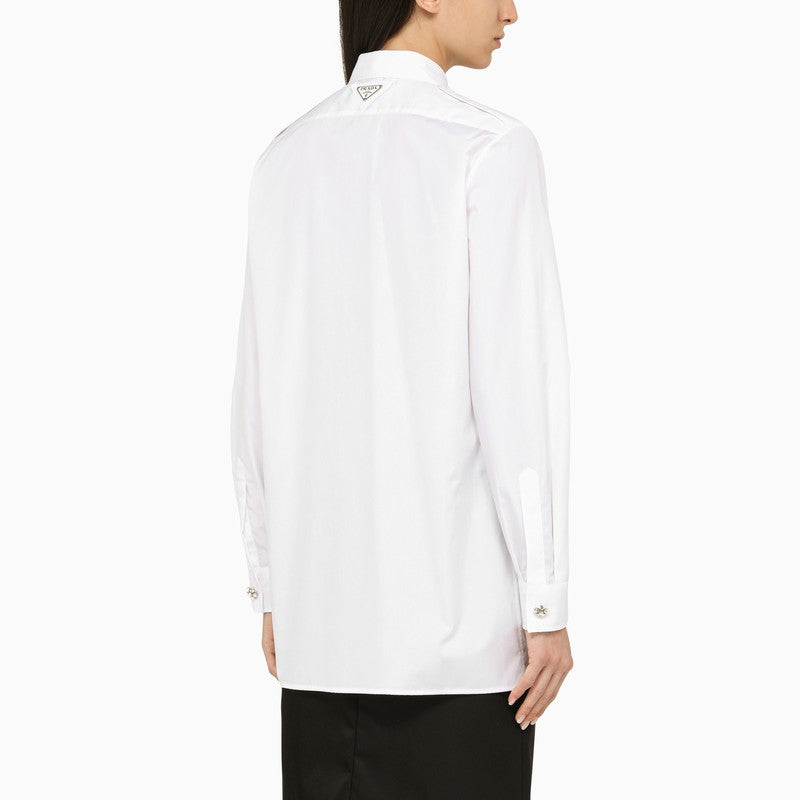 Prada White Poplin Shirt Women