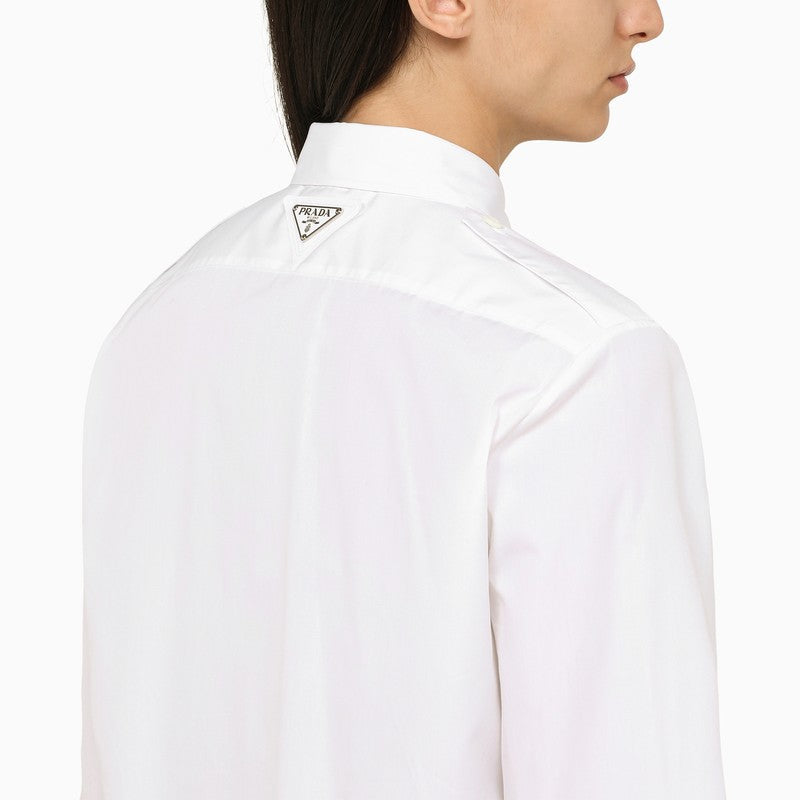 Prada White Poplin Shirt Women