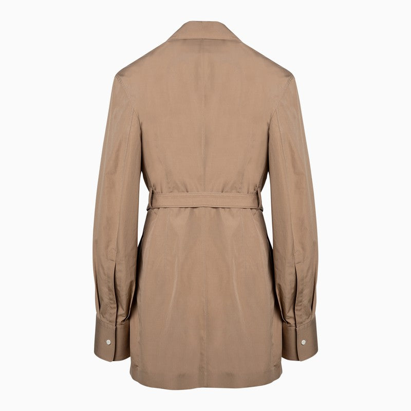 Prada Single-Breasted Khaki Cotton Jacket Women