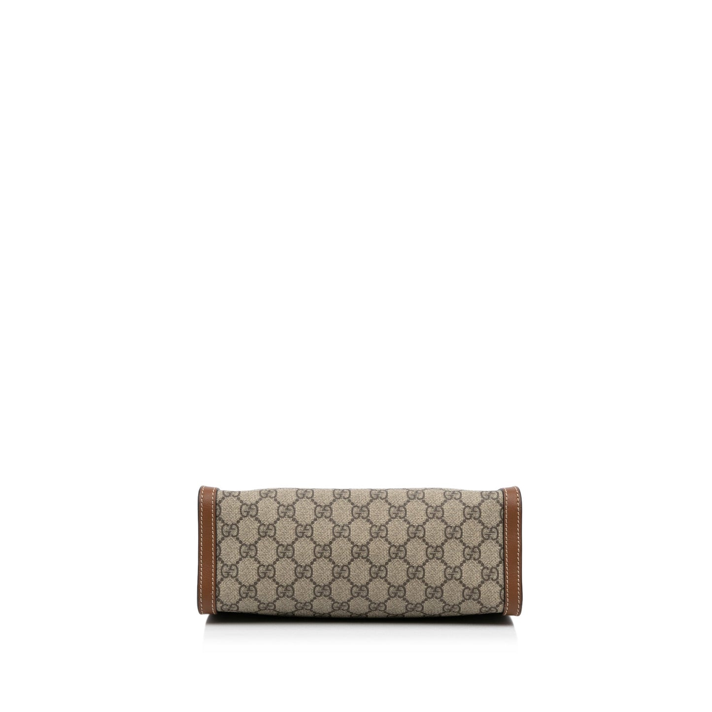 Brown Gucci Small GG Supreme Padlock Tote