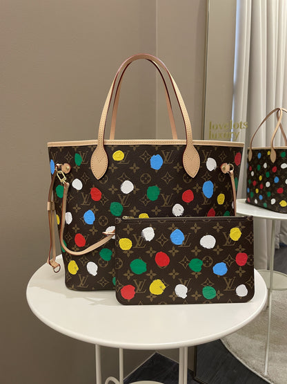 Louis Vuitton Yayoi Kusama Neverfull MM 3D Painted Dots Monogram