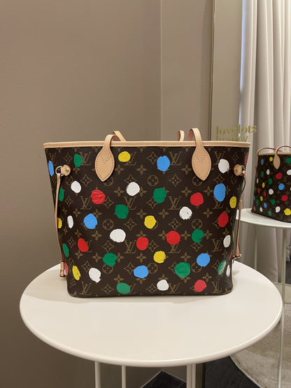 Louis Vuitton Yayoi Kusama Neverfull MM 3D Painted Dots Monogram