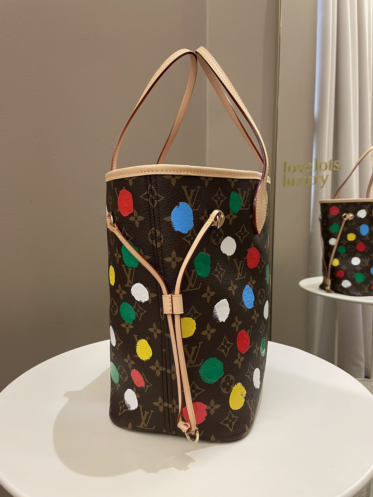 Louis Vuitton Yayoi Kusama Neverfull MM 3D Painted Dots Monogram