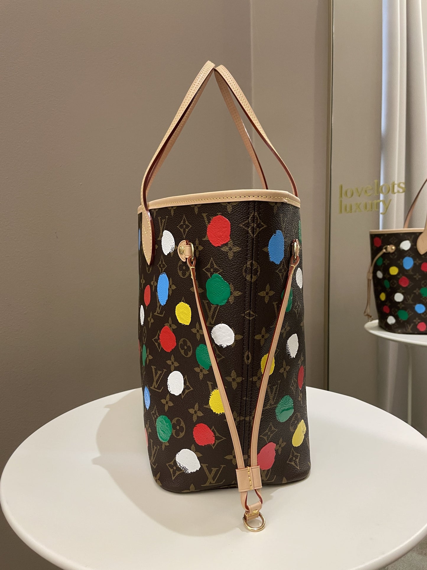 Louis Vuitton Yayoi Kusama Neverfull MM 3D Painted Dots Monogram