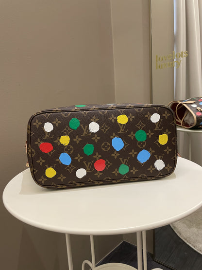 Louis Vuitton Yayoi Kusama Neverfull MM 3D Painted Dots Monogram