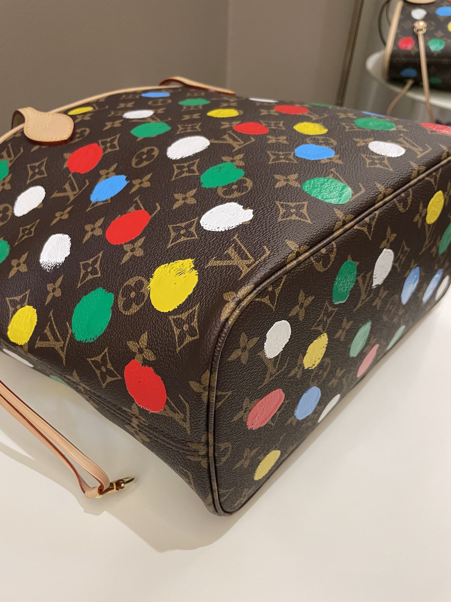 Louis Vuitton Yayoi Kusama Neverfull MM 3D Painted Dots Monogram