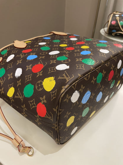 Louis Vuitton Yayoi Kusama Neverfull MM 3D Painted Dots Monogram