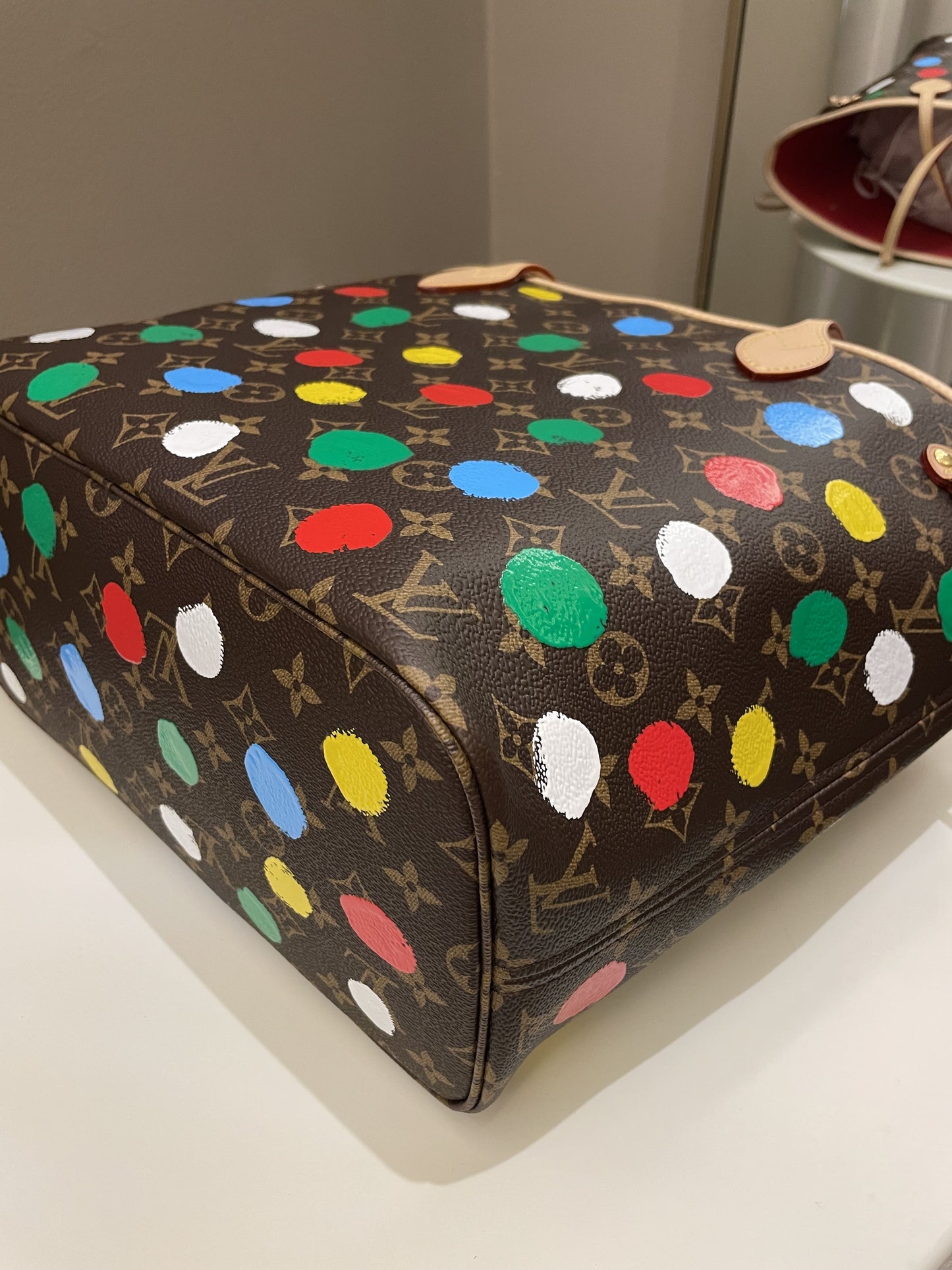 Louis Vuitton Yayoi Kusama Neverfull MM 3D Painted Dots Monogram