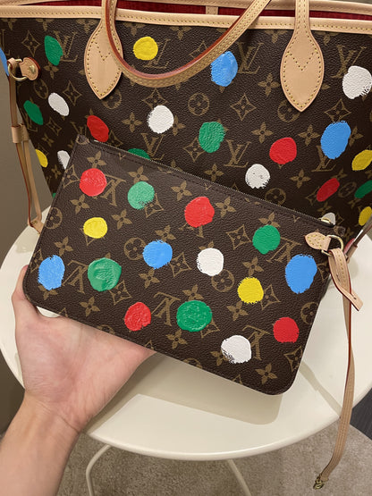 Louis Vuitton Yayoi Kusama Neverfull MM 3D Painted Dots Monogram