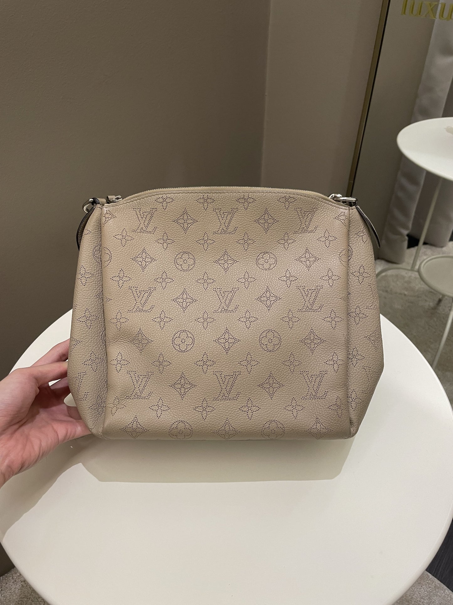 Louis Vuitton Babylone BB Two-Way Bag Galet Beige Mahinda Leather