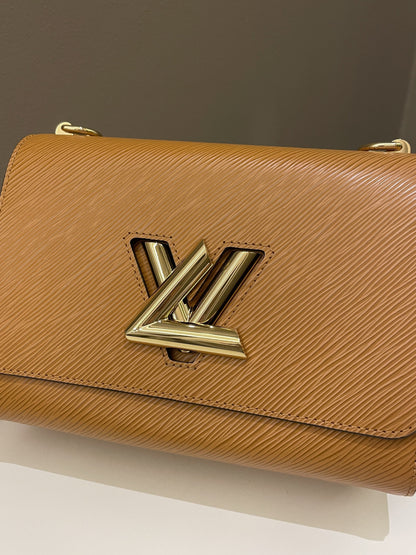 Louis Vuitton Twist MM Bag Gold Miel Epi Leather