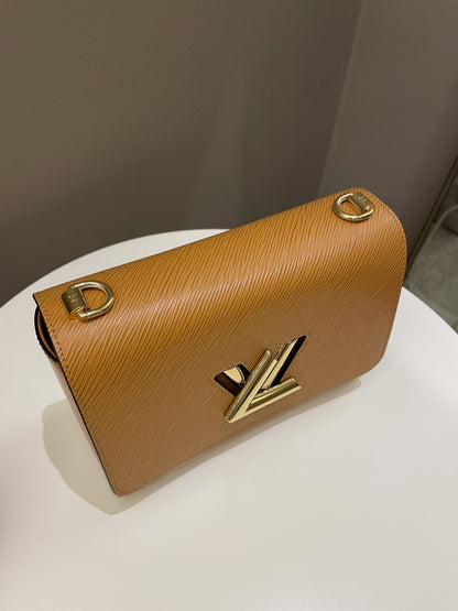 Louis Vuitton Twist MM Bag Gold Miel Epi Leather