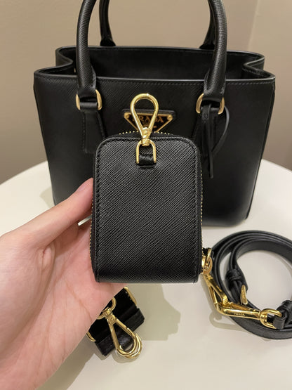 Prada Re-Edition Galleria Tote Black Saffiano Leather