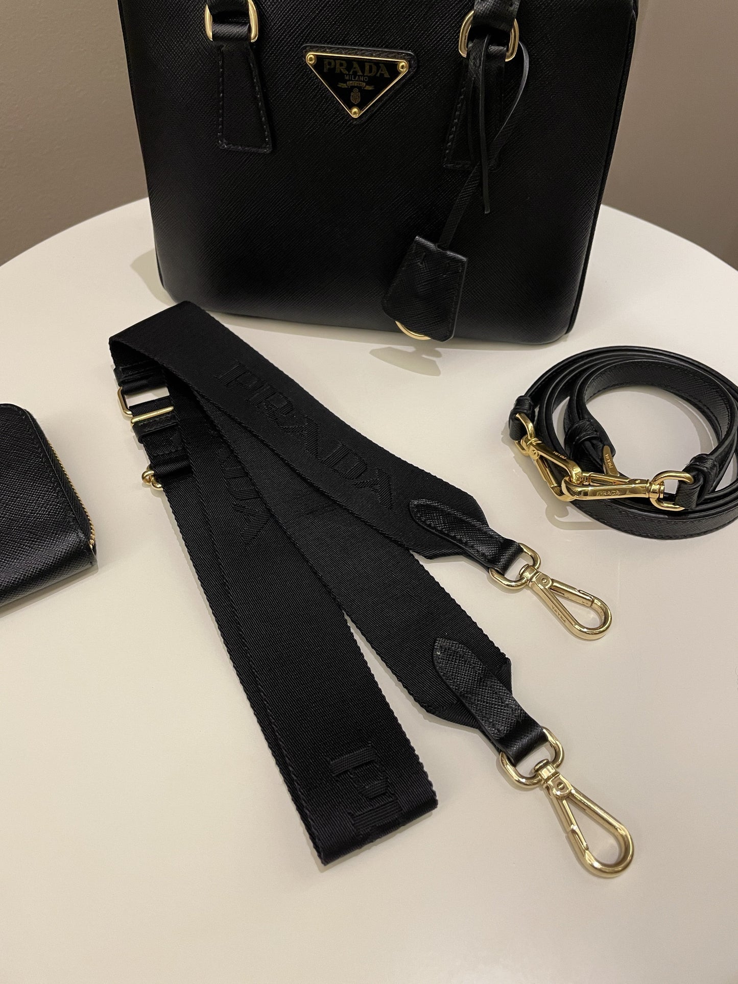 Prada Re-Edition Galleria Tote Black Saffiano Leather