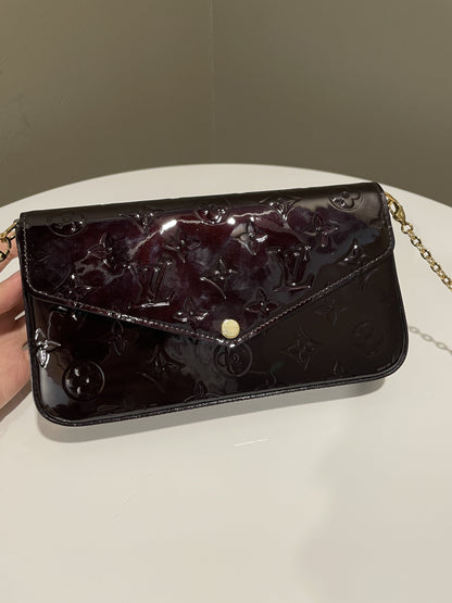 Louis Vuitton Felicie Pochette Amarante Vernis