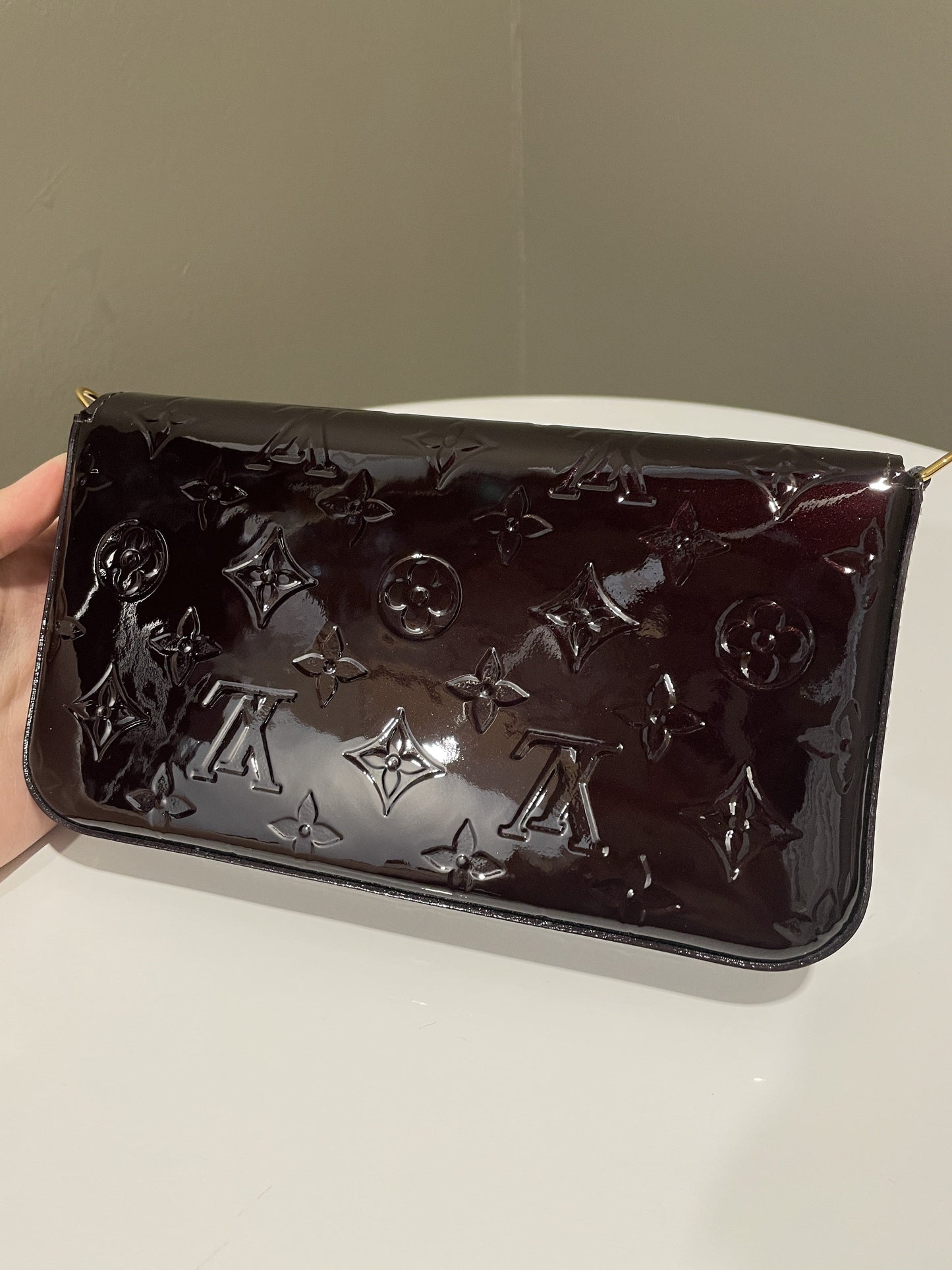 Louis Vuitton Felicie Pochette Amarante Vernis