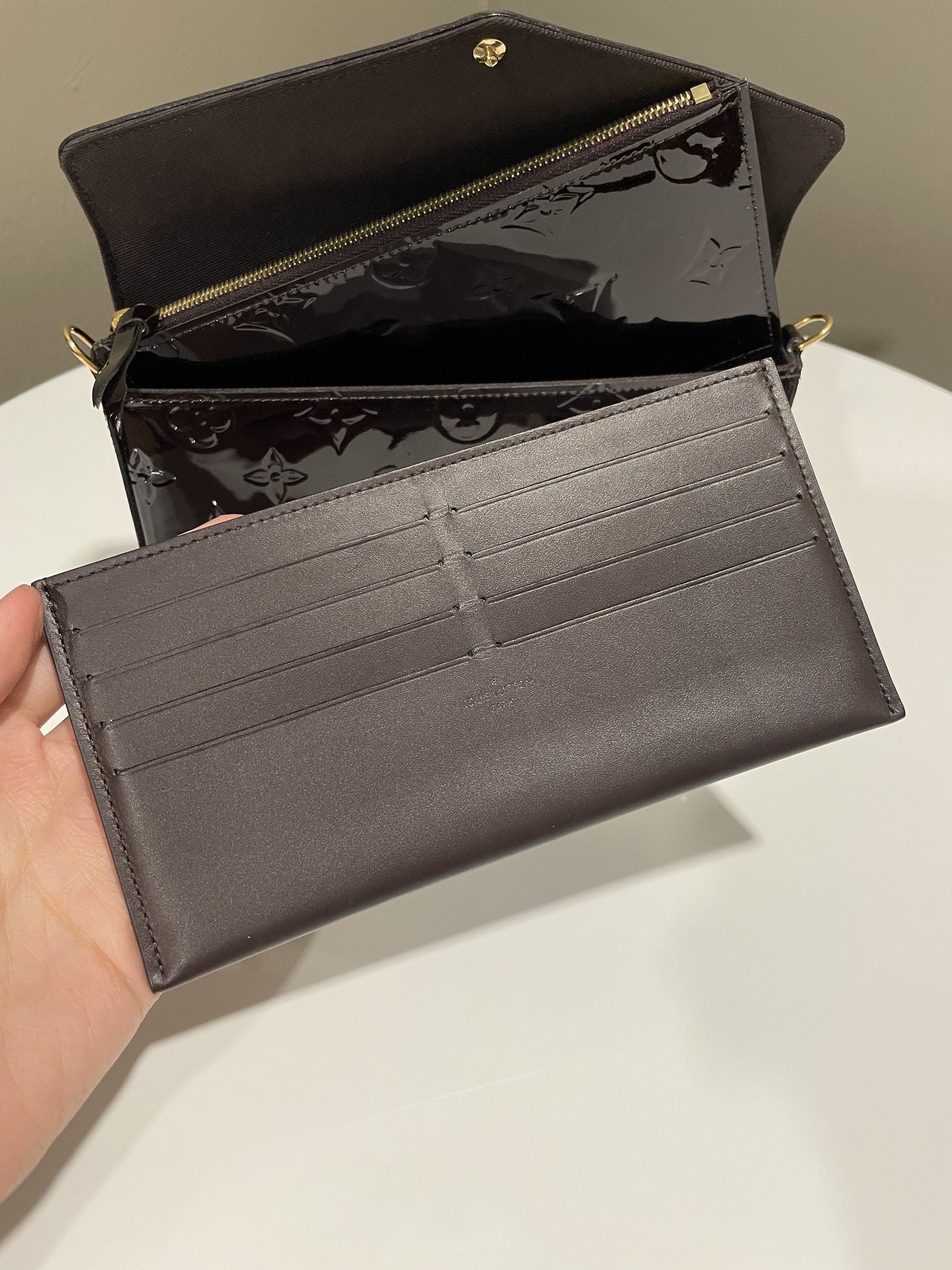 Louis Vuitton Felicie Pochette Amarante Vernis