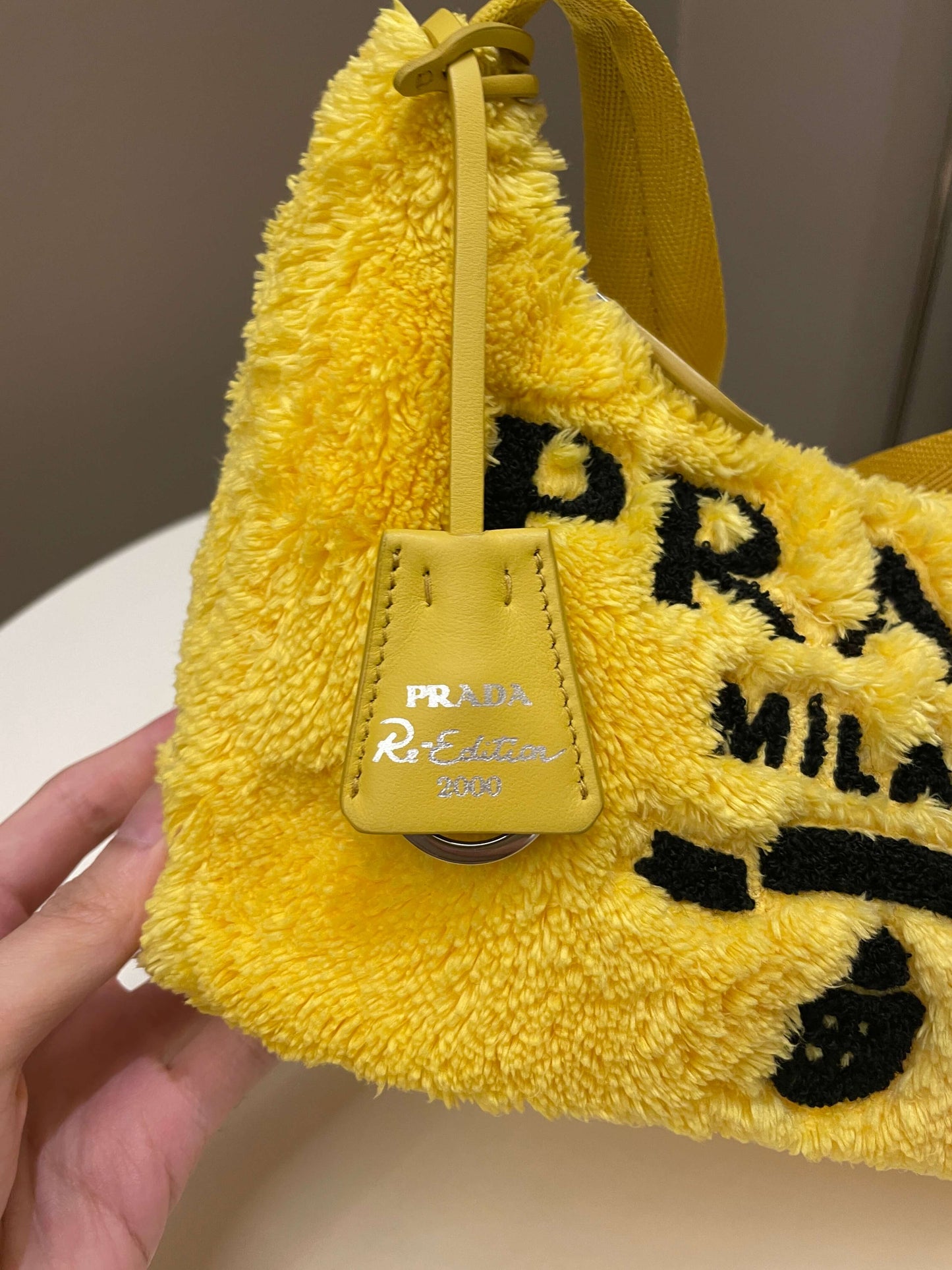 Prada Re-Edition 2000 Bag Yellow Terry