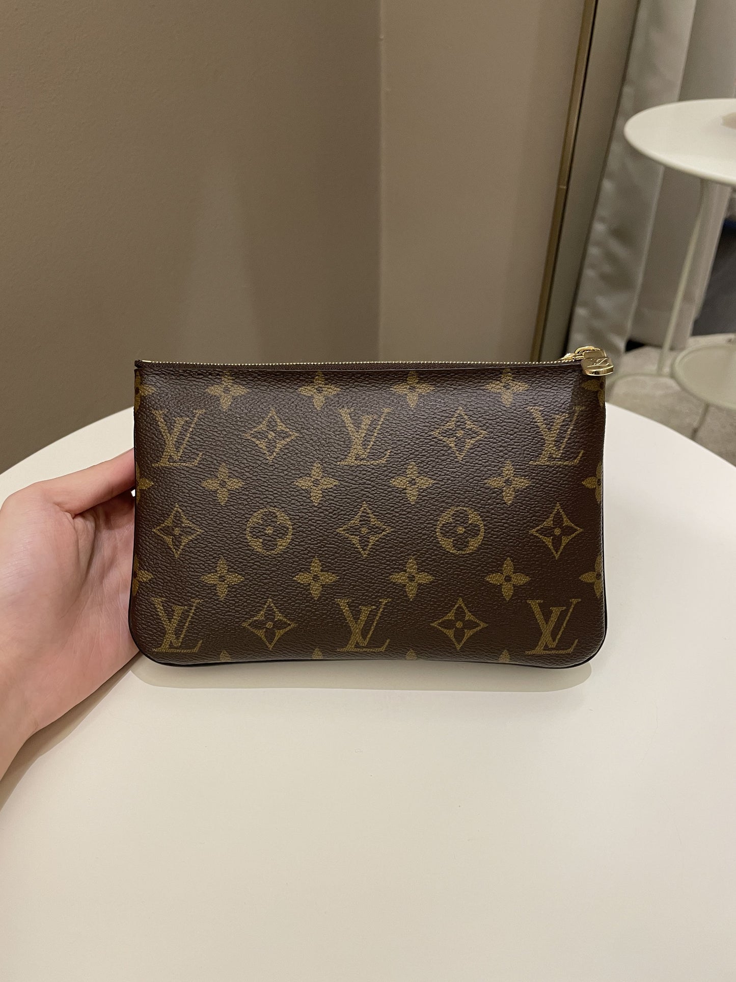 Louis Vuitton Double Zip Pochette Monogram Giant Reverse