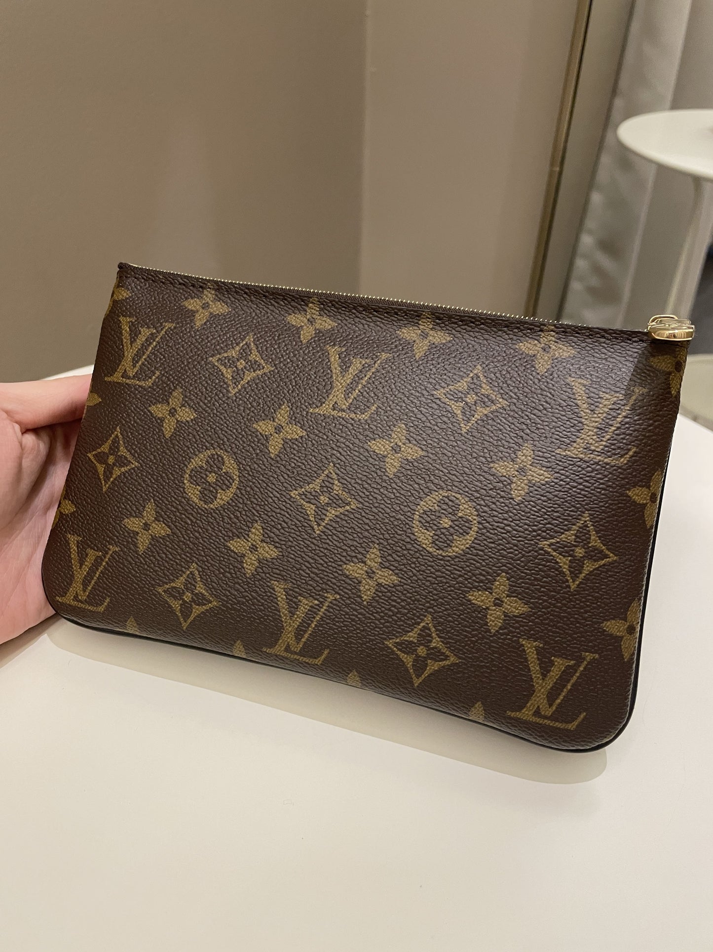 Louis Vuitton Double Zip Pochette Monogram Giant Reverse