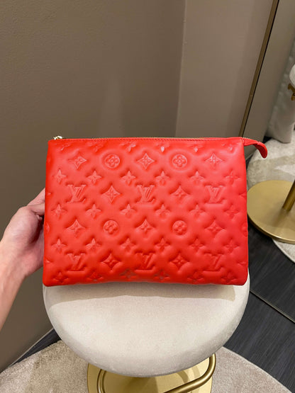 Louis Vuitton Coussin PM Vermillion Empreinte Leather