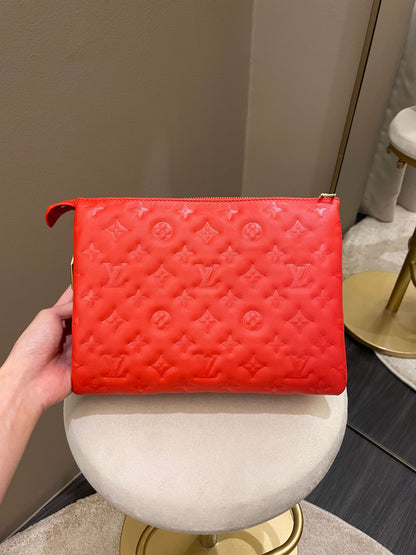 Louis Vuitton Coussin PM Vermillion Empreinte Leather