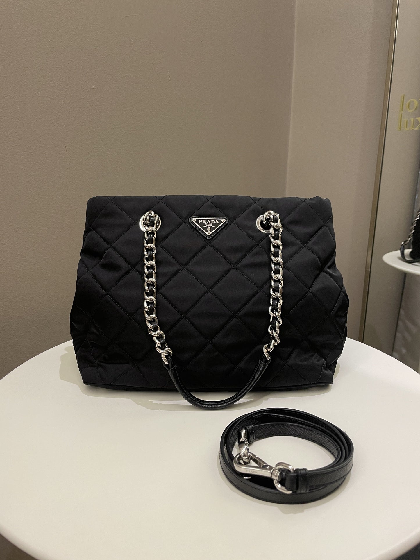 Prada Tessuto Crossbody Bag Black Nylon