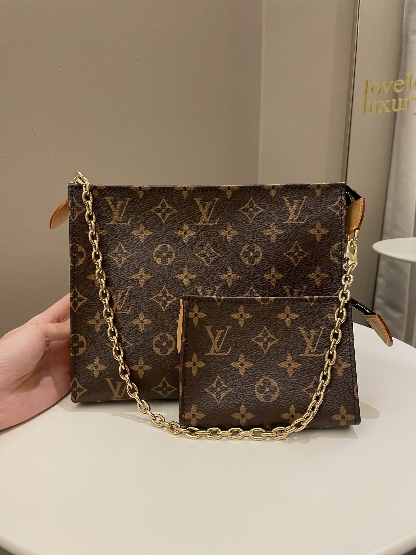 Louis Vuitton Toiletry Pouch On Chain Classic Monogram