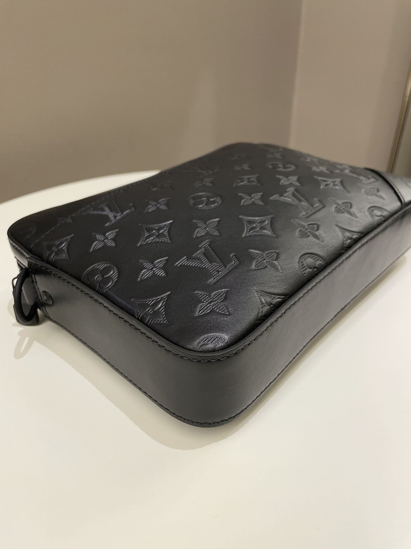 Louis Vuitton Duo Messenger Bag Black Monogram-Embossed Calf