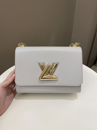 Louis Vuitton Twist MM Bag Pale Blue Epi Leather