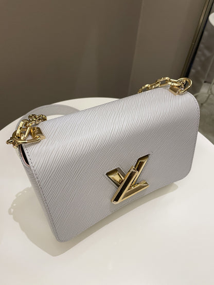 Louis Vuitton Twist MM Bag Pale Blue Epi Leather