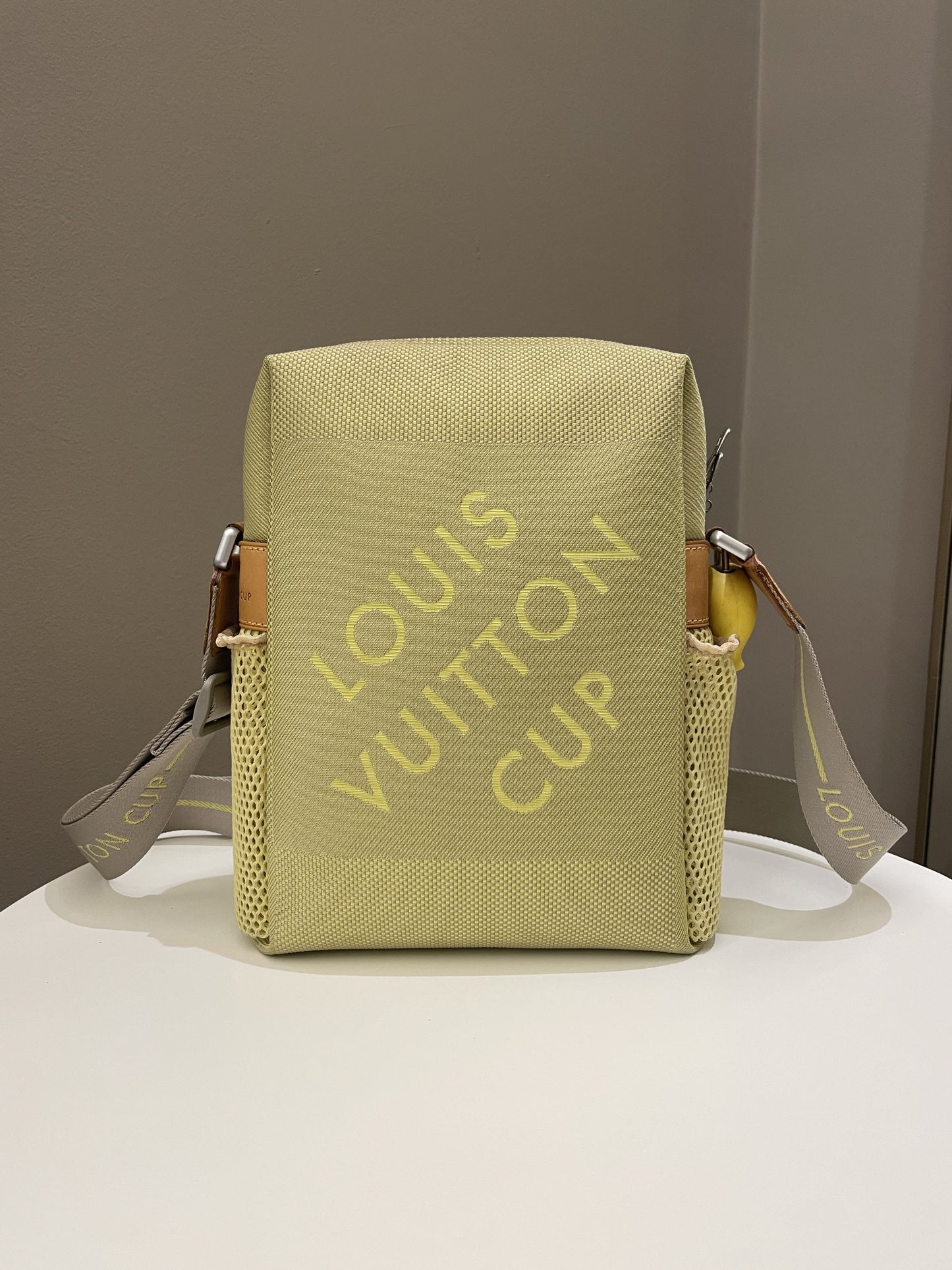 Louis Vuitton Cup Damier Weatherly Bag Lime Green